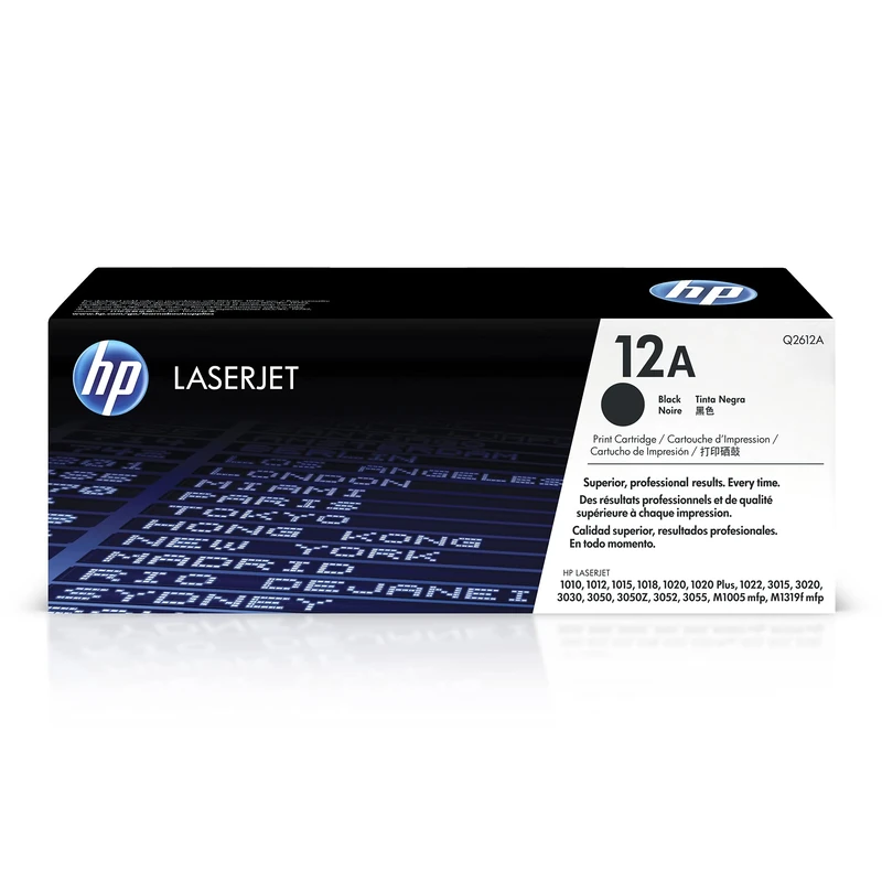 HP Q2612A 12A Original LaserJet Toner Cartridge, Black, Single Pack
