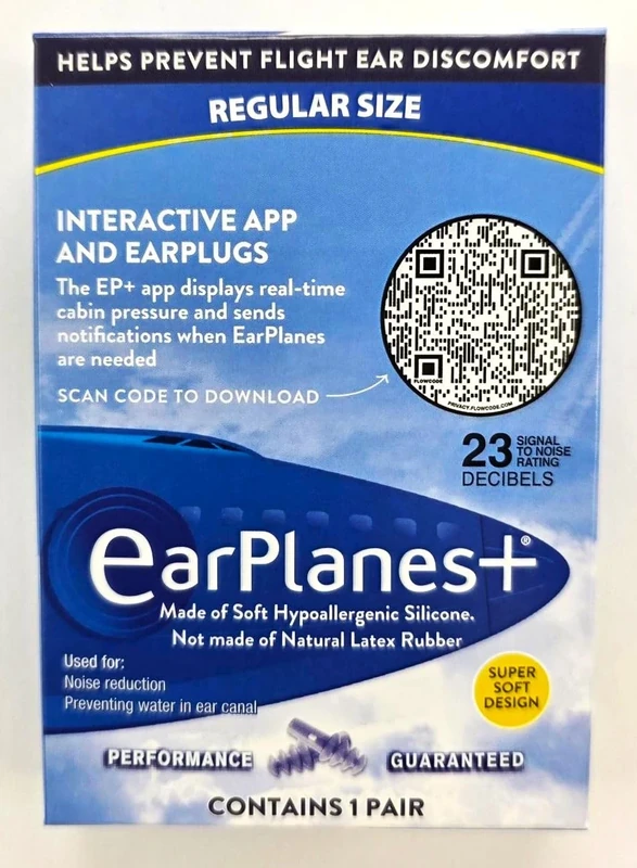 EarPlanes Earplugs - Pressure Filtering for Flights (1 Pair)