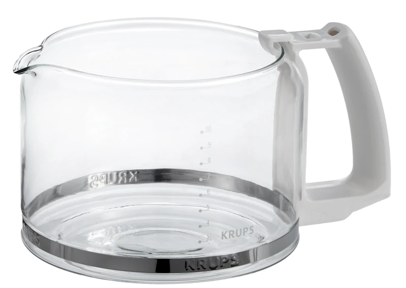 Krups F 034 70 Glass jug 10 Cups Espresso/Coffee Machine Accessory, White