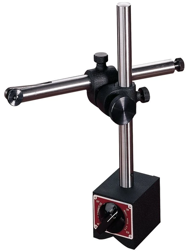 Starrett 659A Heavy-Duty Magnetic Base Assembly Set, With Upright Post, Snug, Gauge Rod With Clamp, Fine Adjust, Thread Adaptor, Without Case