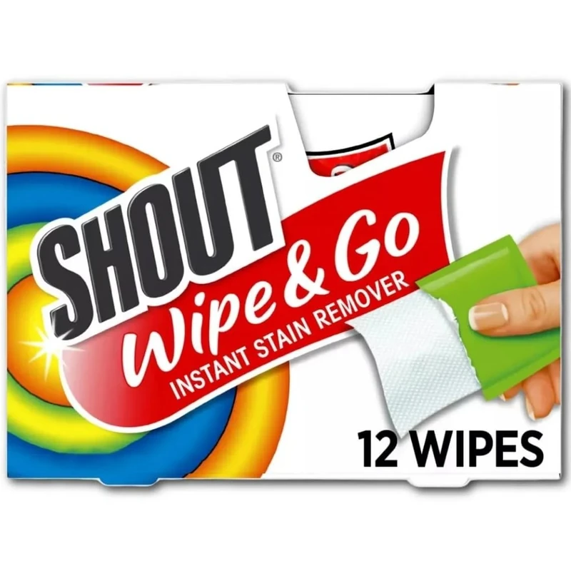 Shout Wipes, Portable Stain Treater Towelettes - 12 ea - Image 1
