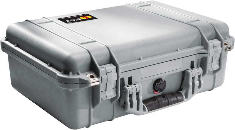 Pelican 1500 Camera Case with Pick N' Pluck Foam - Silver