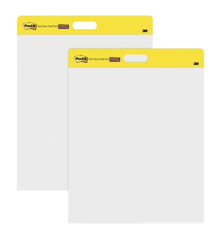 Post-it Super Sticky Self Stick Wall Pad Meeting Chart 566 White 58.4 cm x 50.8 cm 20 Sheets/Pad 2 Pads/Pack 100% PEFC SGSCH-PEFC-COC-110078