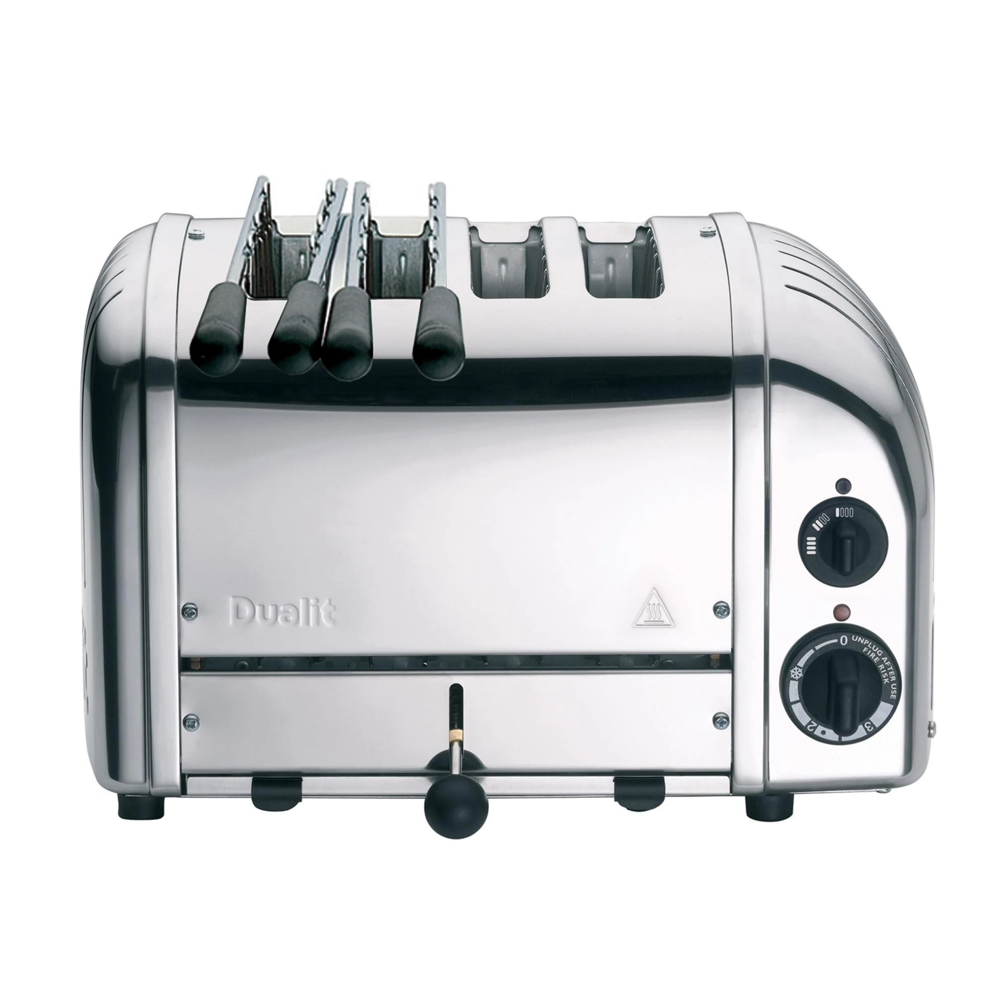 Dualit 2+2 Combi Toaster - Stainless Steel - Hand Built in the UK - Replaceable ProHeat® elements - Heat two or four slots, defrost bread, mechanical timer - Replaceable parts
