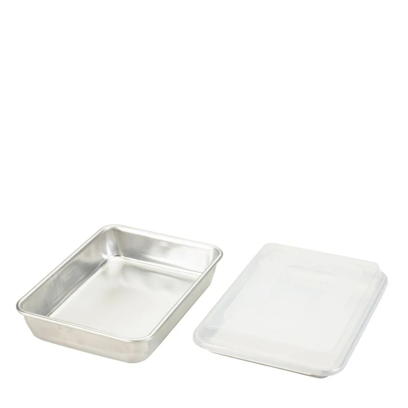 Nordic Ware Naturals 3 Piece Baking Pan Set, Natural Aluminium Baking Sheet with Superior Heat Conductivity, Premium Bakeware Made in The USA, Silver