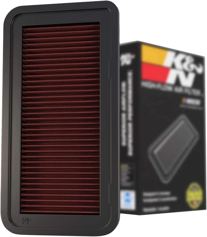 K&N Engine Air Filter: Increase Power & Acceleration, Washable, Premium, Replacement Car Air Filter: Compatible with 1999-2017 Chevrolet/GMC/Cadillac Truck and SUV V8, 33-2135