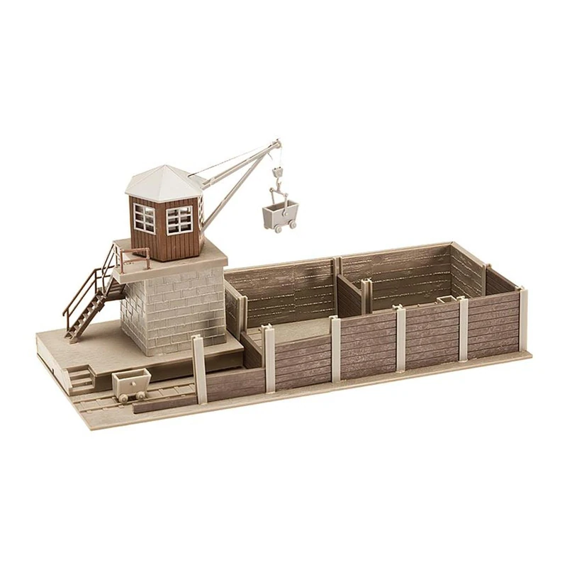 Faller Model Kit, Mining, H0, Manually Swivelling Crane, Two Coal Wagons, Instructions, Small, Unisex, 1 Player, Hand-Powered, Plastic, Assembly Required