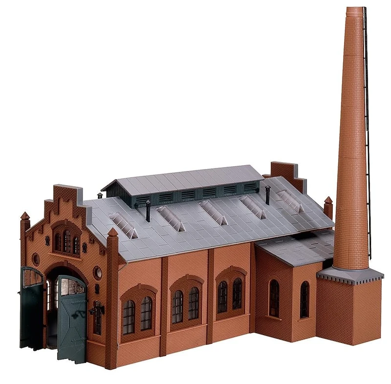 Faller Locomotive Shed Model Kit with 190 Individual Parts 266 x 150 x 275 mm I Model Railway Accessories H0 Building I Model Railway H0 Locomotive Workshop