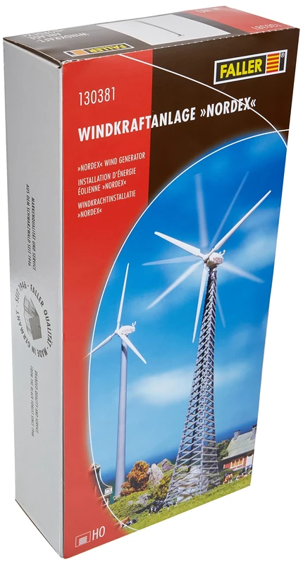 Faller 130381 Wind Turbine Nordex, Medium, Grey or Silver