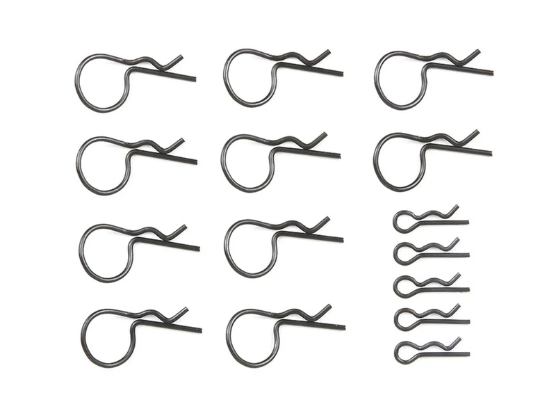 Tamiya Body Clips - 10 Large & 5 Small, No Assembly Needed - Image 1