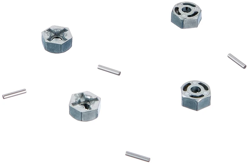 TAMIYA TAM53056 300053056 – Aluminium Hexagonal Wheel Carrier (4), 12 mm