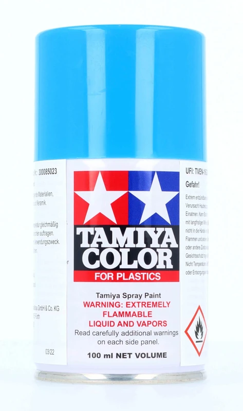 Tamiya TS-23 Light Blue Glossy Spray Paint 100ml - Model Making