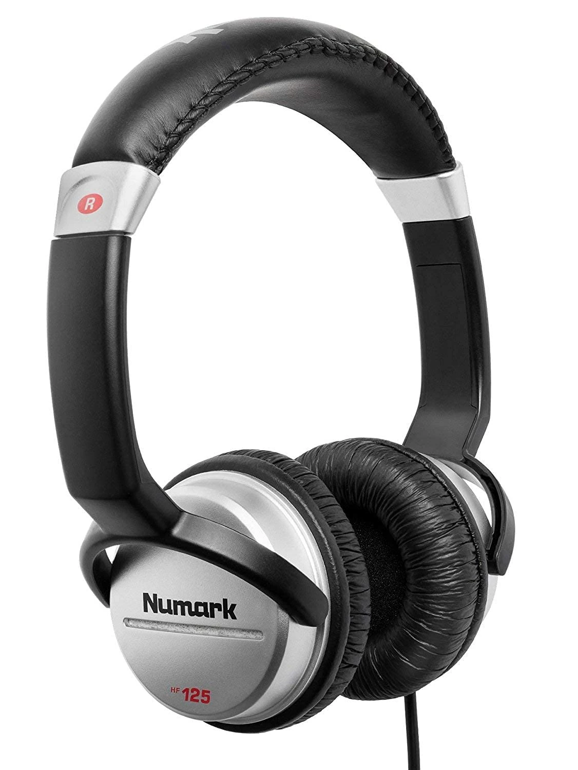 Numark HF125 Compact Recording and Monitoring DJ Headphones with 6ft Cable, 40mm Drivers for Extended Response, Closed-Back Design for Sound Isolation