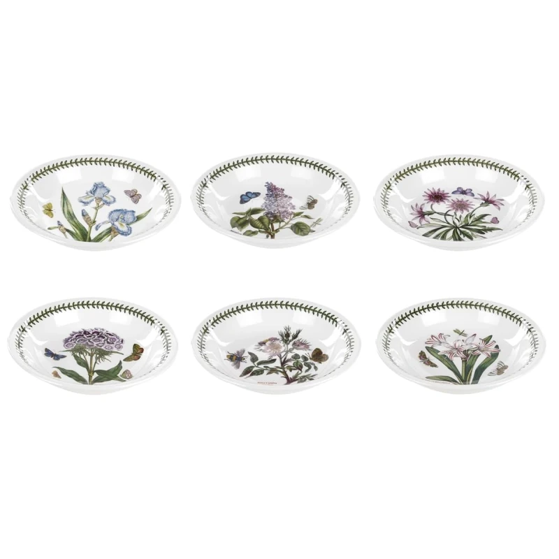 Portmeirion Botanic Garden Pasta Bowl, Various Motif - set of 6, Dia.20cm