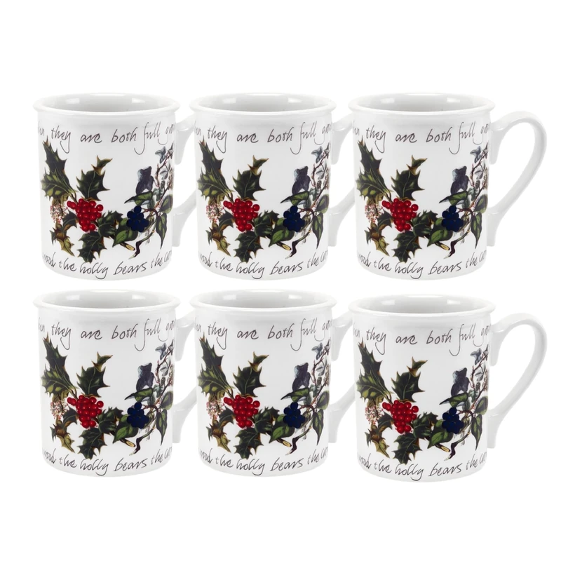 Portmeirion the Holly and the Ivy Single Breakfast Mug (Set of 6)