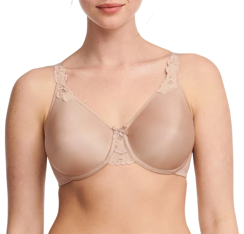 Chantelle Women's, Hedona, Covering Molded BraSkin, Women's Invisible Lingerie, Brown (Cafe Latte 12), 42DD