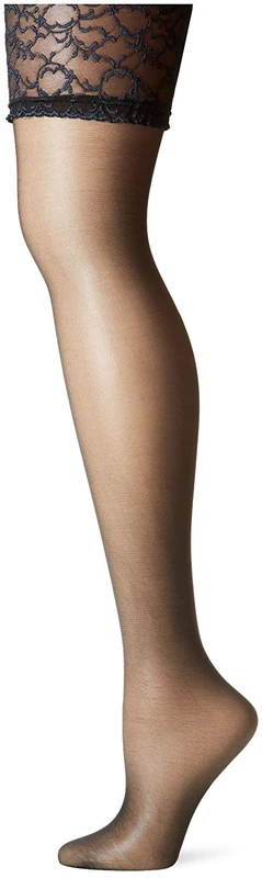 Berkshire Women's Plus-Size Silky Sheer Sexyhose Stockings 1361, Black, Queen 1 - Image 1