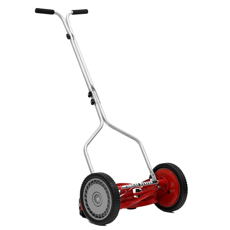 Great States 304-14 Push Reel Lawnmower, Red, 14-Inch, 5-Blade