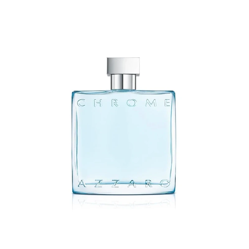 Azzaro Chrome Eau de Toilette for Men, Fresh Aquatic Woody Fragrance, Everyday Men's Aftershave, Invigorating & Comforting Scent, Sandalwood, Amber, Maté accord, Perfume for Men, 100Ml