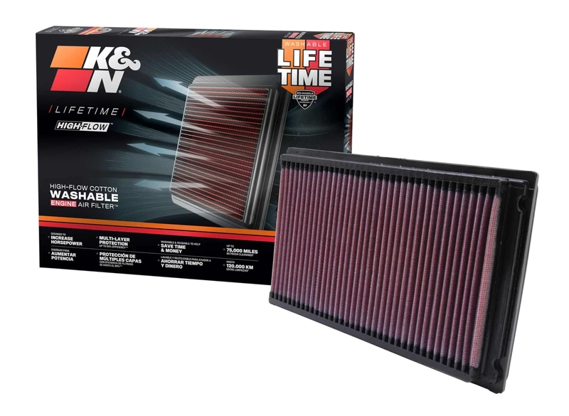 K&N Engine Air Filter: Reusable, Clean Every 75,000 Miles, Washable Replacement Car Air Filter: Compatible 1981-2019 Nissan/Infiniti/Renault (Maxima, Murano, Pathfinder, Altima, Elgrand) 33-2031-2