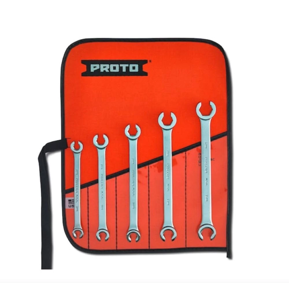 Proto Stanley J3700M Metric Double End Flare Nut Wrench Set, 6 Point, 5PC