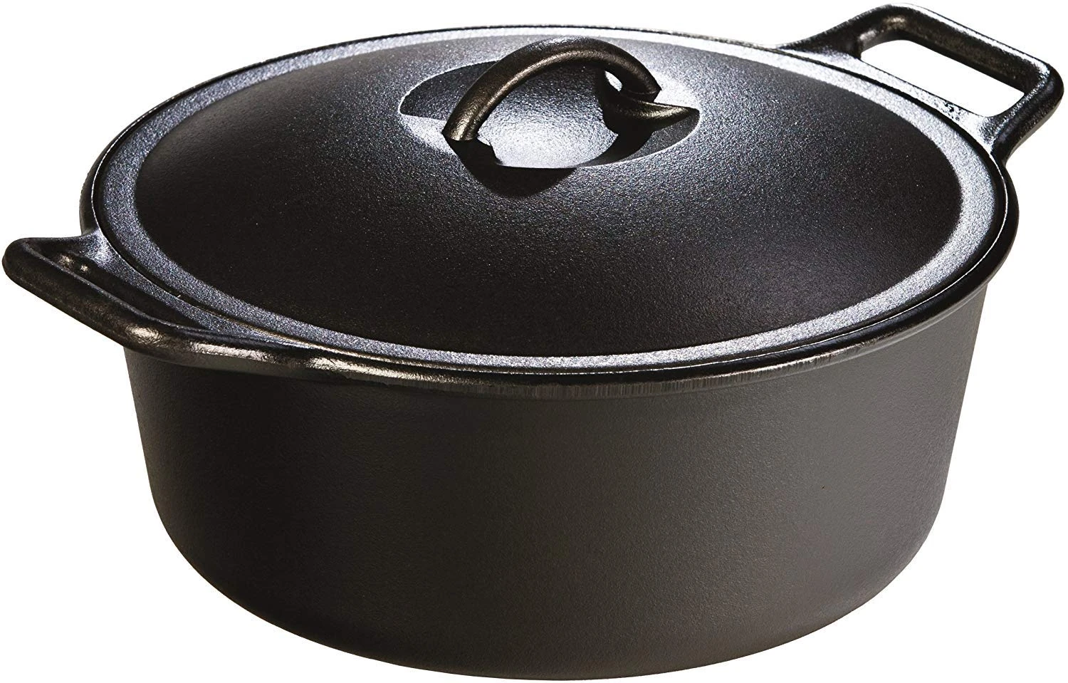 Lodge 6.62 litre / 7 quart Pre-Seasoned Cast Iron Dutch Oven (with Loop Handles)