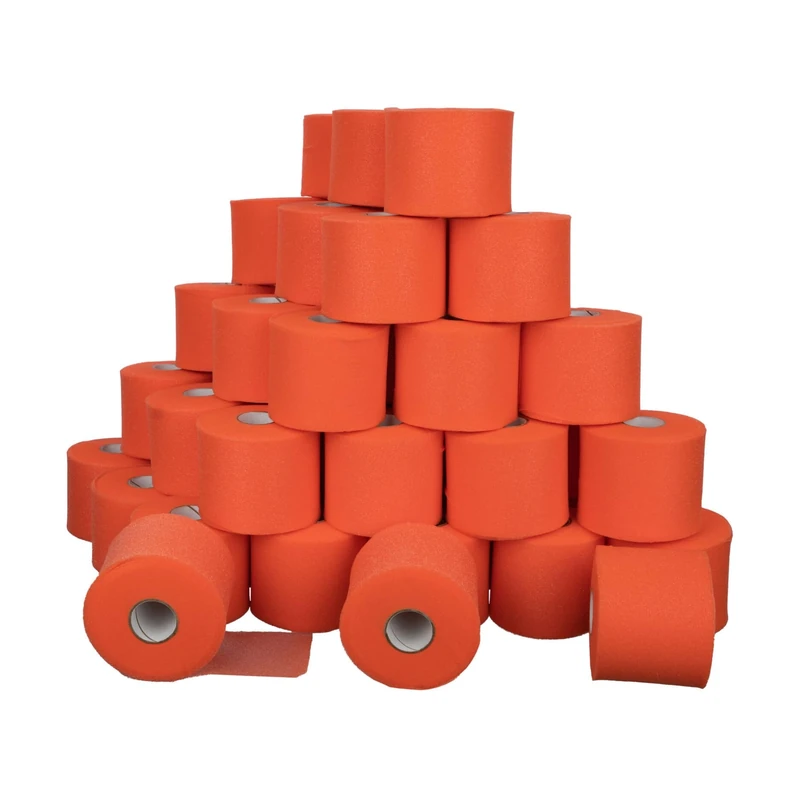Cramer Tape Underwrap, Bulk Case of 48 Rolls of PreWrap for Athletic Taping, Hair Tie, Headband, Patellar Support, Pre-Wrap Athletic Tape Supplies, 2.75" X 30 Yard Rolls of Pre Wrap, Orange