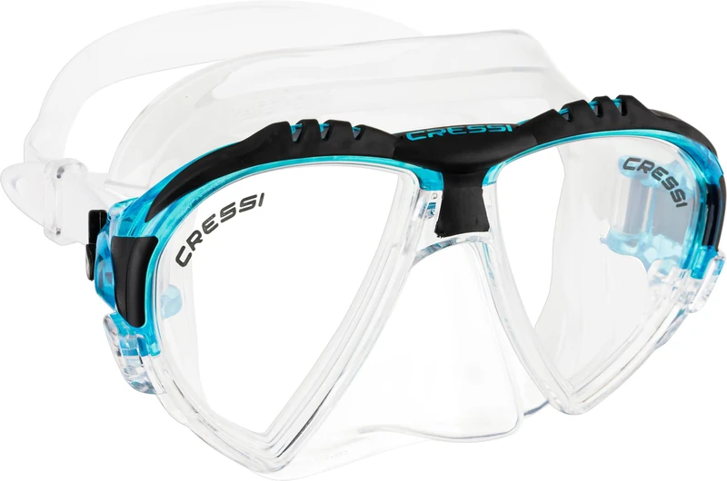 Cressi Adult Matrix Snorkelling Mask - Clear/Aquamarine