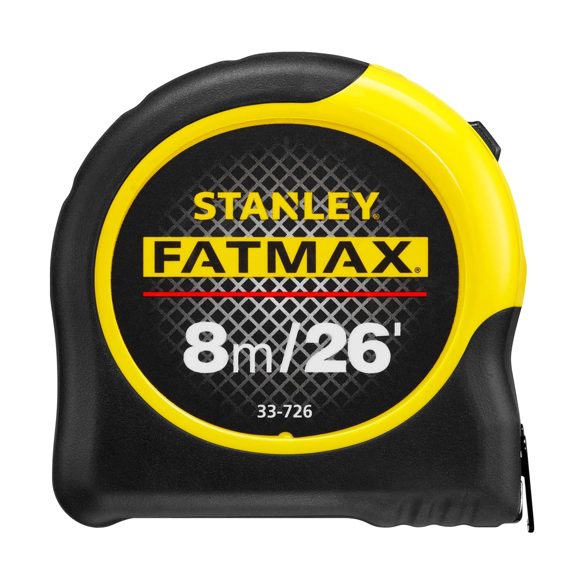 STANLEY FATMAX 8m/26' Tape Measure, Blade Armour Coating, 3.3m Standout, Magnetic Hook End, 0-33-726