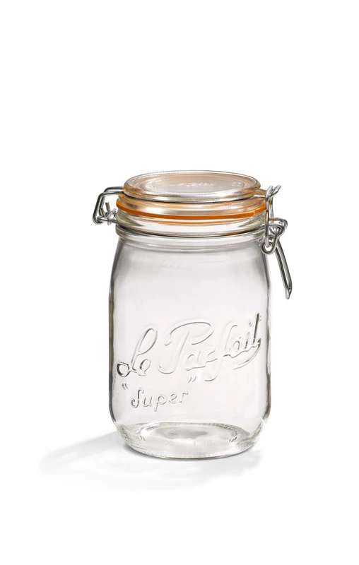 Le Parfait Super Deluxe French Glass Preserving Jar 1000g (35oz),Pack of 6