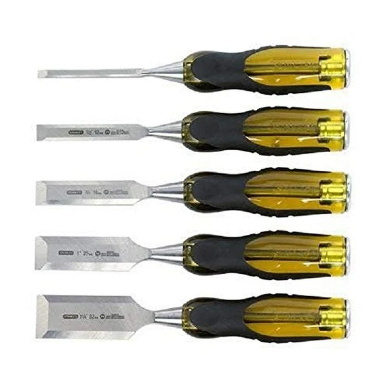 STANLEY FATMAX 5 Piece Pro Dynagrip Chisel Set with Bevel Edge includes 6, 12, 18, 25, 32mm, 2-16-0269
