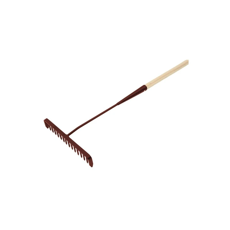 Faithfull Tarmac Rake - 16T Round Teeth with Wood Handle