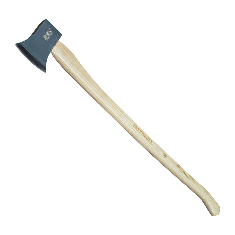Faithfull Felling Axe with FSC Hickory Shaft & Tempered Carbon Steel Head – Forestry Axe for Tree Removal - 2kg (4.1/2lb)