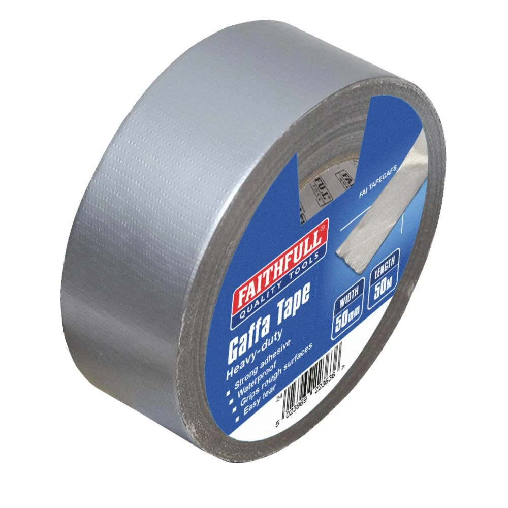 Faithfull FAITAPEGAFS Gaffa Tape 50MM X 50M Silver