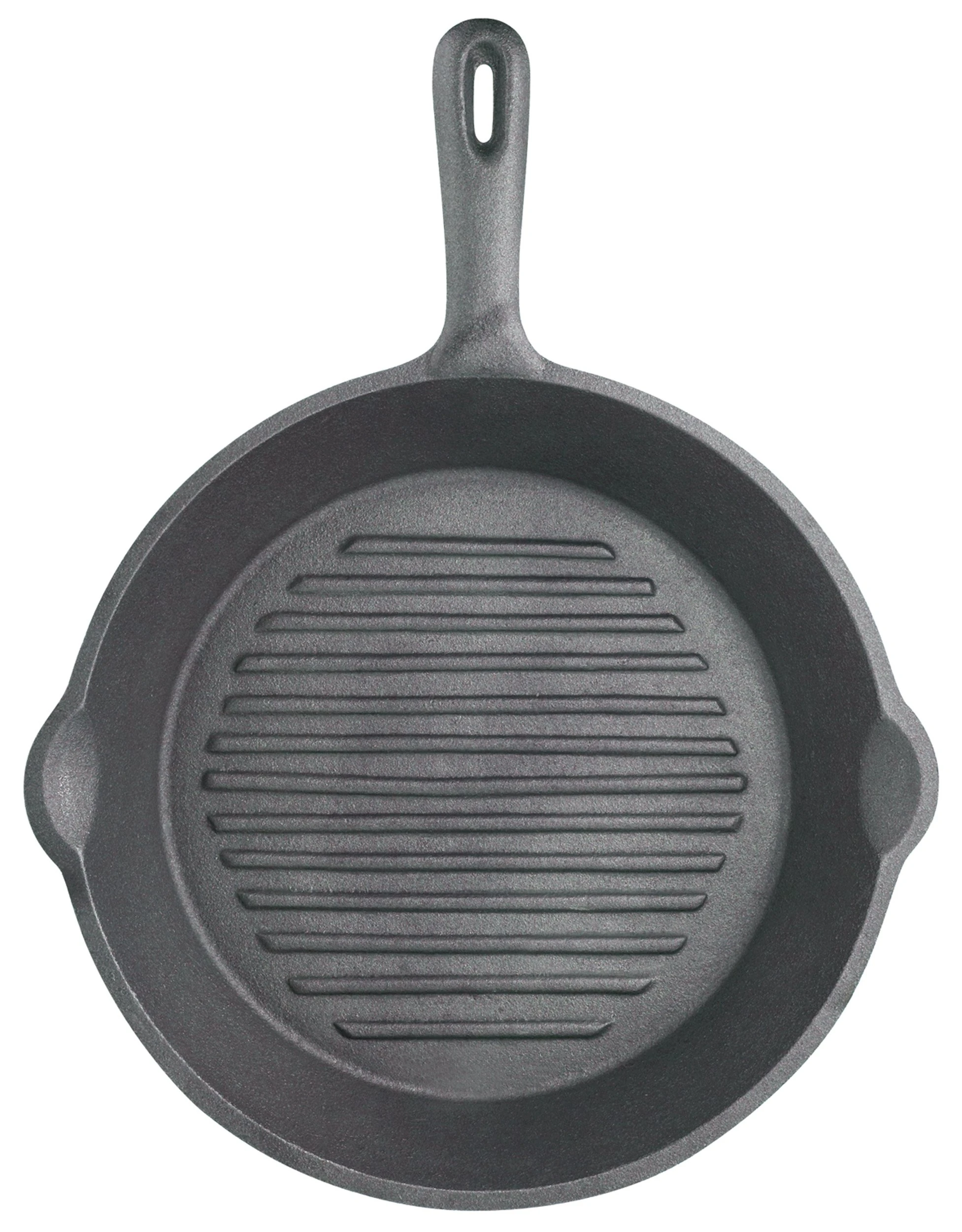 KitchenCraft Ribbed Round Induction-Safe Cast Iron Griddle Pan, 24 cm (9.5"), Comes with a 15 Year Guarantee