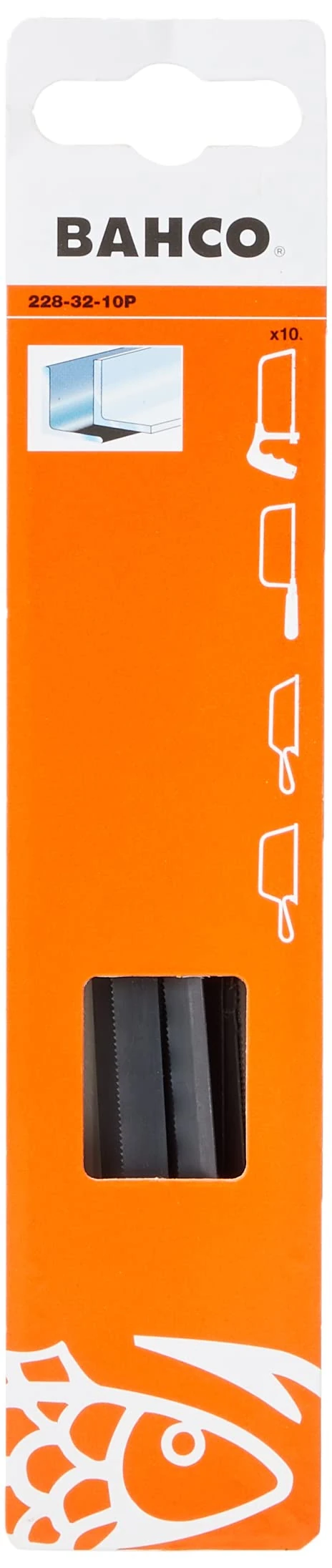 Bahco 228-32-10P Junior Hacksaw Blade, 32TPI, 150mm, Pack of 10