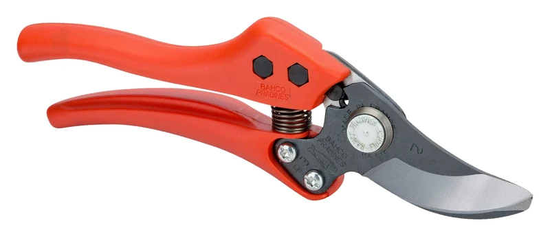 Bahco P1-20 Hi-Tech Bypass SECateurs 200MM, Orange, Black, Silver