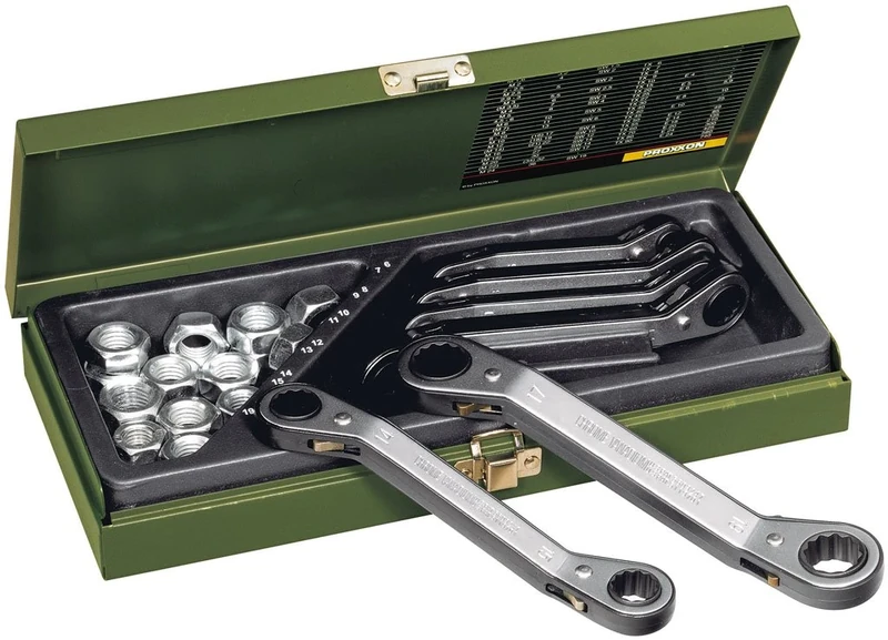 Proxxon 23231 Speeder ratchet spanner set 6-piece with reverse lever 6-19mm