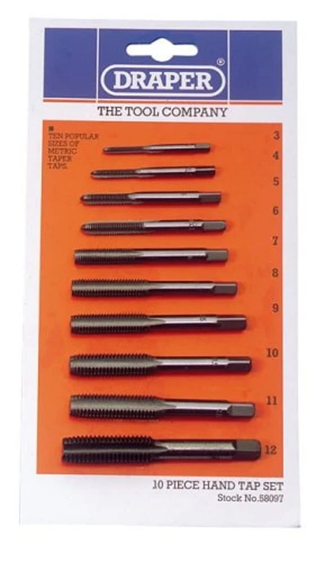 Draper 58097 Hand Tap Set 3-12mm