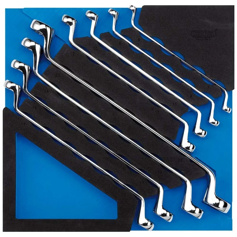 Draper 63523 Metric Ring Spanner 8 Piece Set in 1/2 Drawer Eva Insert Tray