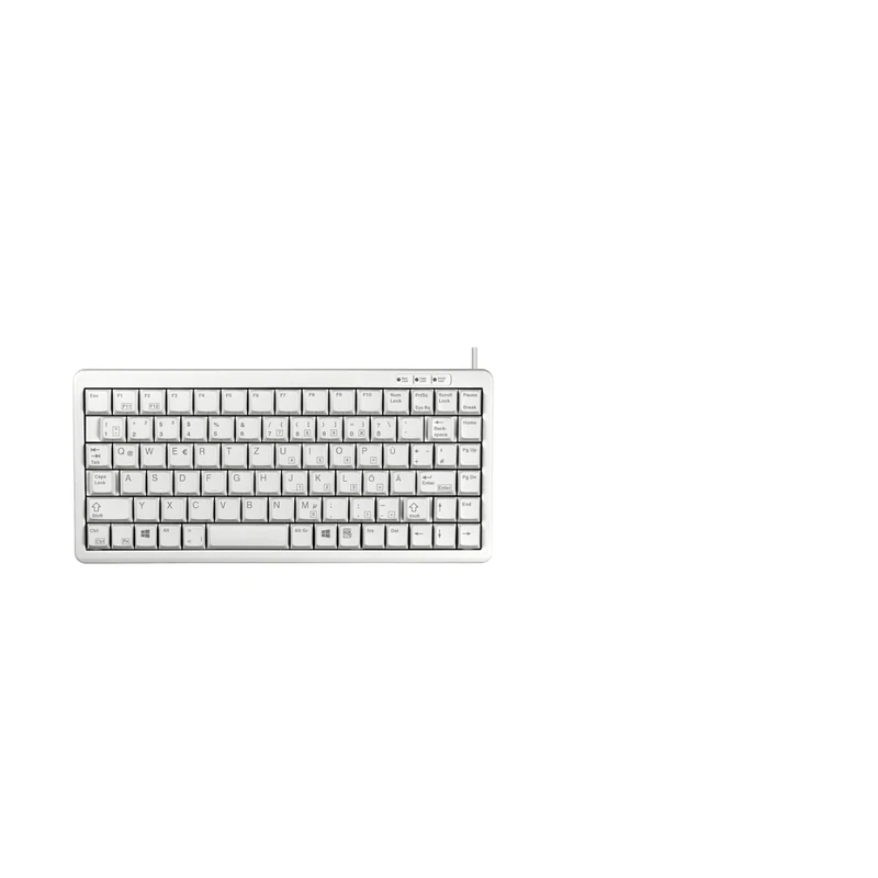 CHERRY G84-4100, Compact Mechanical Keyboard, German Layout (QWERTZ), With Windows Keys, Wired (USB & PS/2), ML Switches, Light Grey