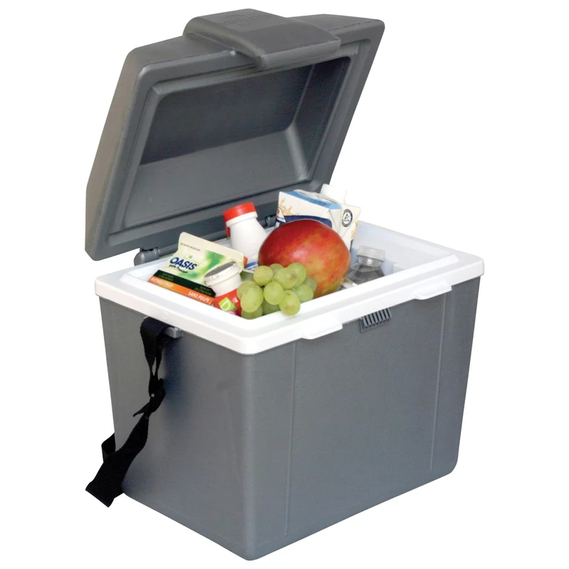Koolatron Electric Cool Box 9L Portable Hot Cold Summer 12V In-Car Socket Car Mini Fridge Refrigerator Thermoelectric Camping Cooler with Carry Handle Travel Picnics Fishing Home Campervan Grey