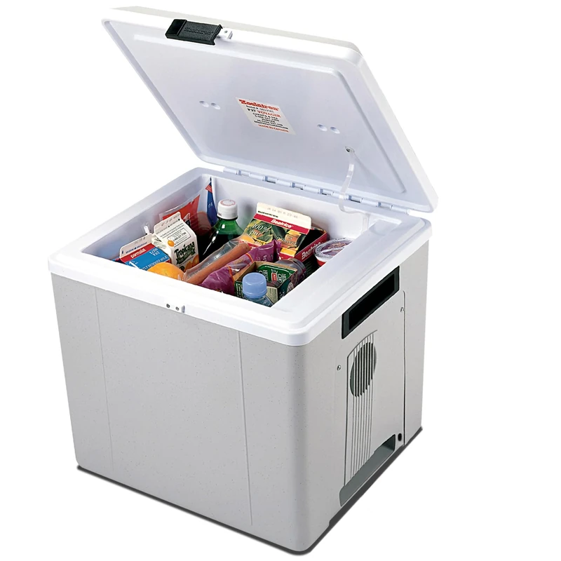 Cool Box 27.5L Electric Iceless Cooler Car Mini Fridge Refrigerator Hot and Cold Function Summer Cool Insulated Cooler Box Cool Bags for Camping Picnics Travels Keep Food Drinks Chill Grey