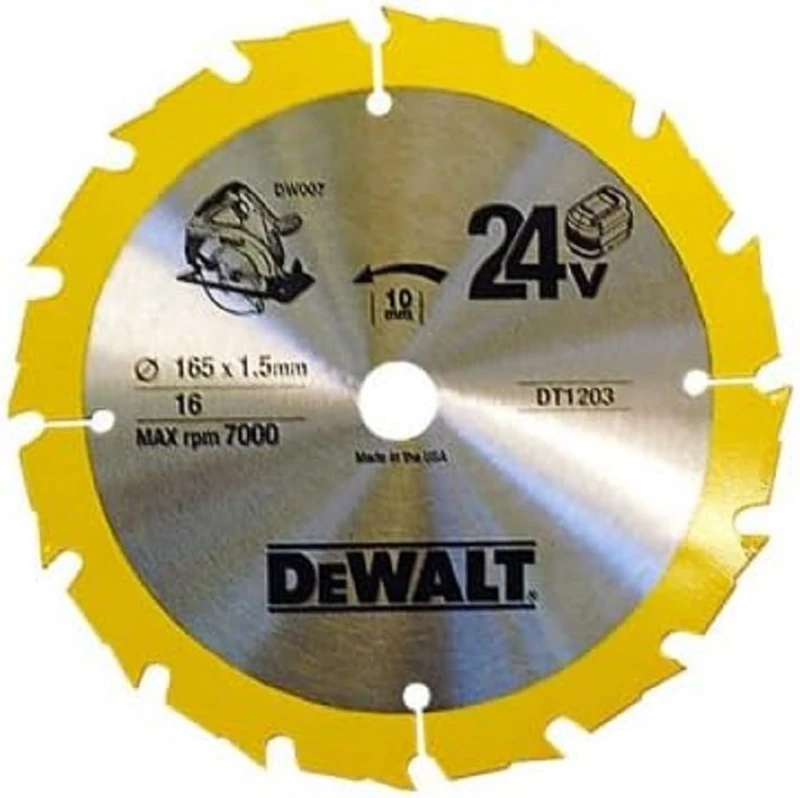 DeWalt Trimsaw Blade 165mm X 10mm X 24teeth