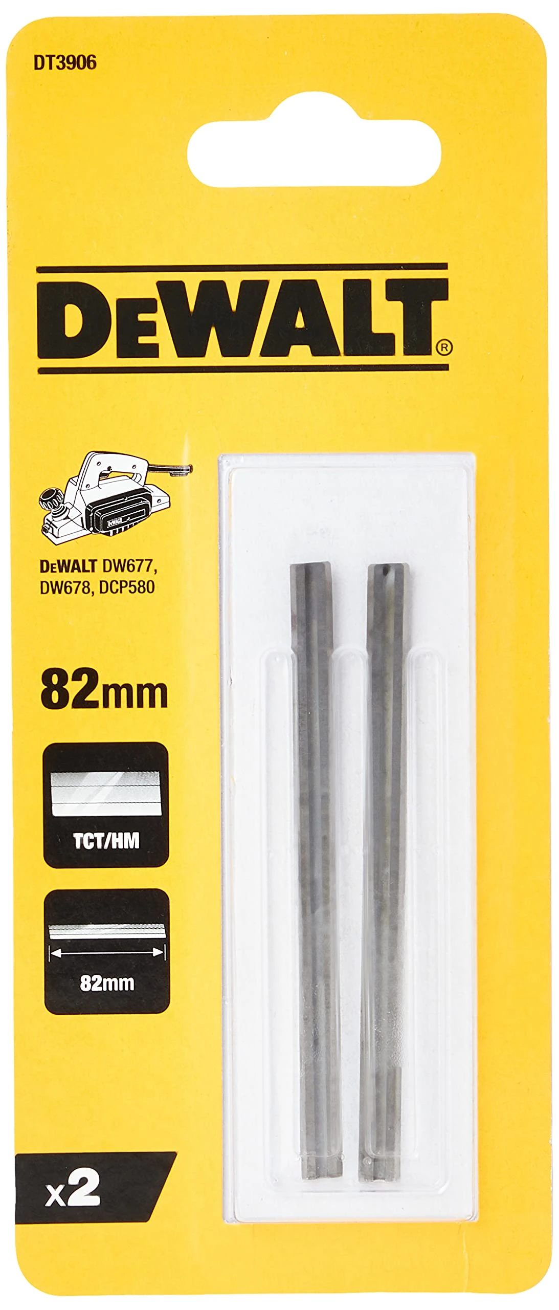 DeWalt DT3906-QZ Tct Reversible Planer Blades (2) 82mm