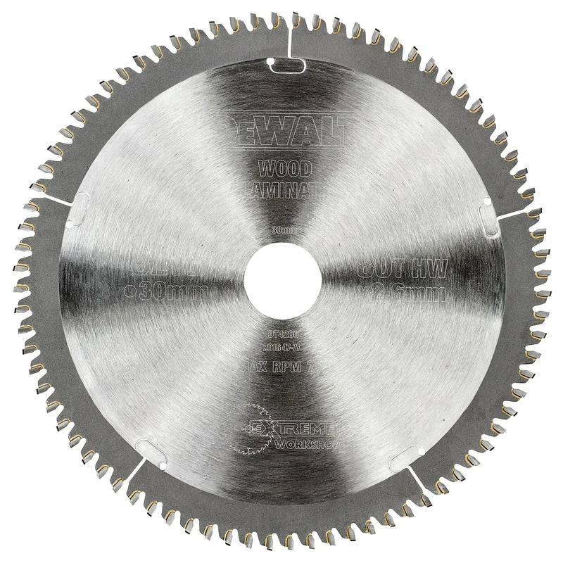 DeWalt Negative Rake Circular Saw Blade 216 X 30 X 80t, DT4286-QZ