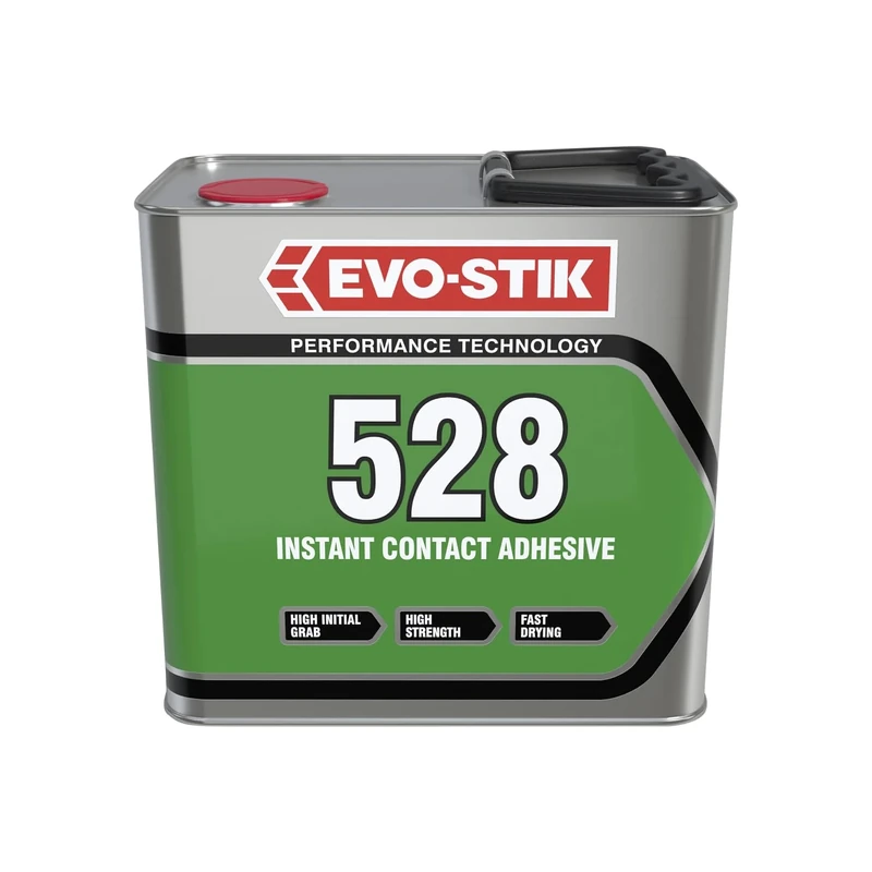 EVO-STIK 528 Instant Contact Adhesive, Multi-Purpose Adhesive, High Shear Strength, Good Temperature Resistance, 2.5ltr