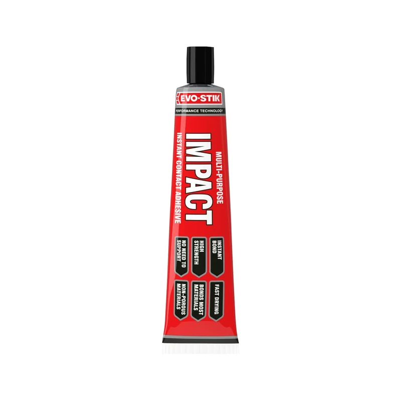 EVO-STIK Impact Adhesive 65g Tube - Multipurpose High-Strength Contact Glue - Bonds Instantly - Fast Drying
