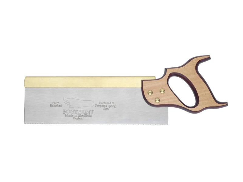 Footprint Brass Back Tenon Saw - 10in Blade - Made in Britain - 15 TPI - Crosscut