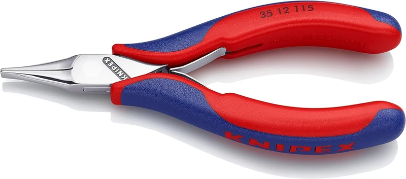 KNIPEX Electronics Pliers with Box Joint with Multi-Component Handles 115 mm, 35 12 115 - Image 1